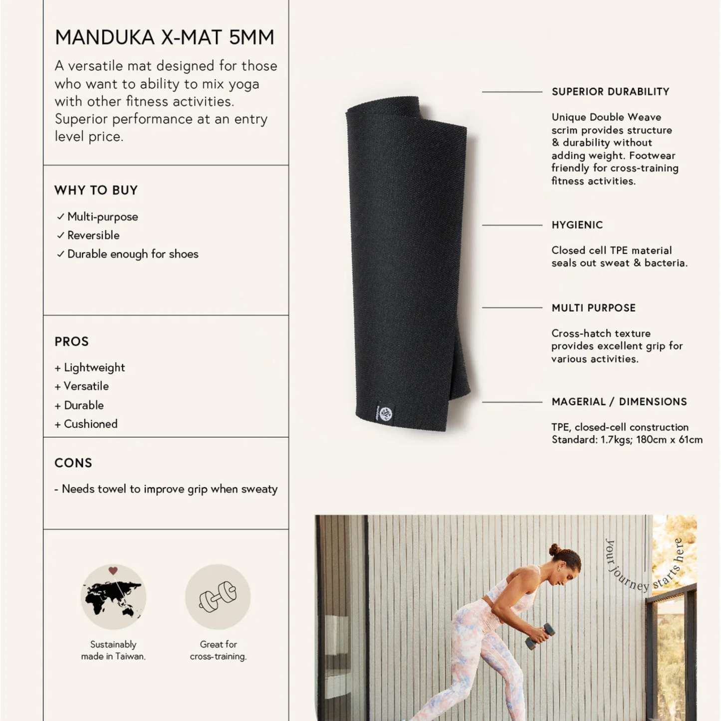 Mat Manduka X 5mm